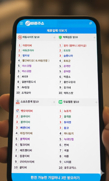 빠른주소의 모바일 앱 화면을 보여주는 이미지.