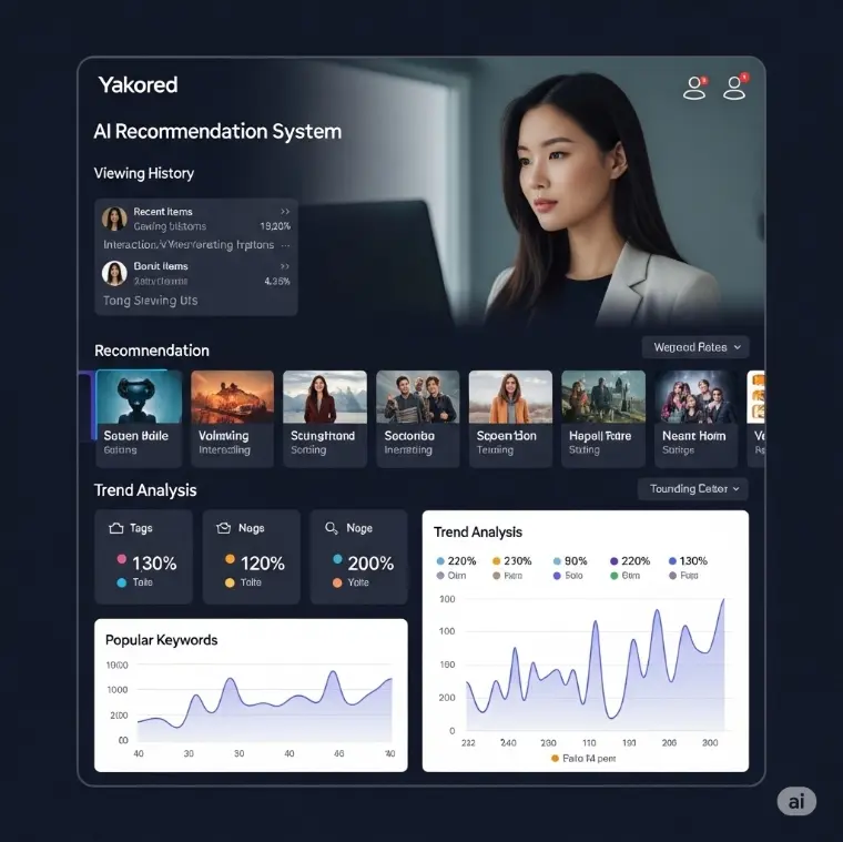 야코레드의 AI 추천 시스템 대시보드
