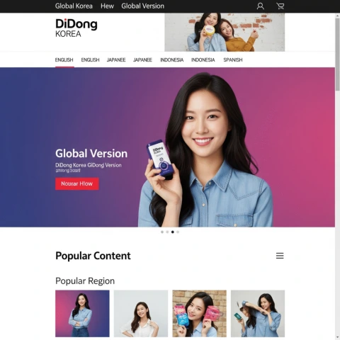 di동코리아 글로벌 버전 홈페이지