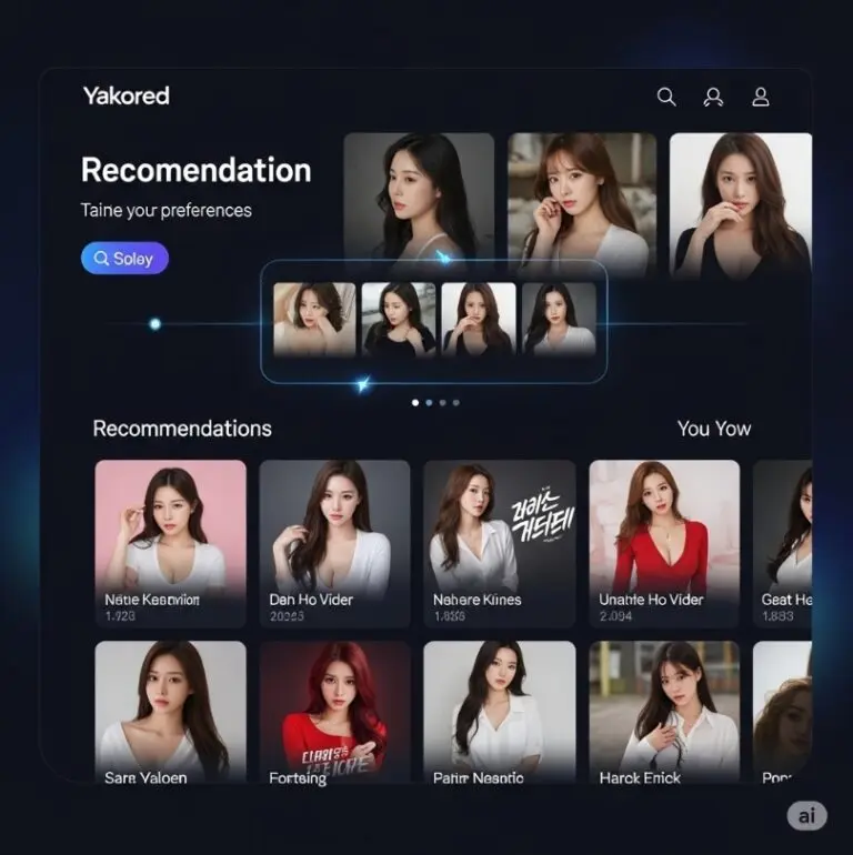 야코레드 AI 추천 인터페이스(2023년)