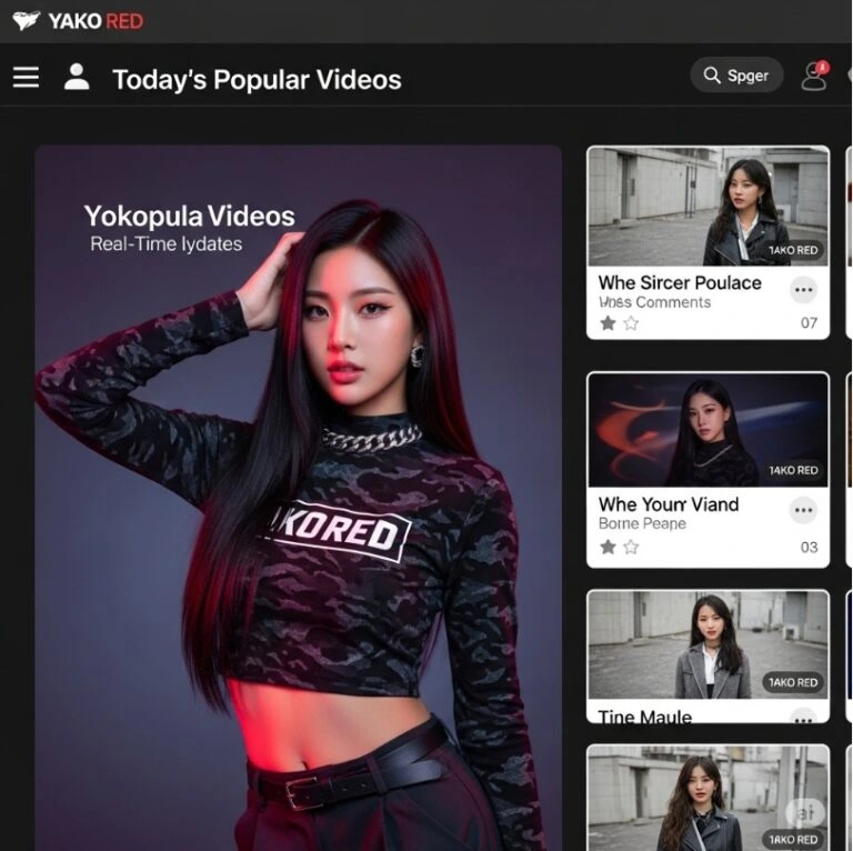 야코레드 “오늘의 인기영상” 섹션(2023년)