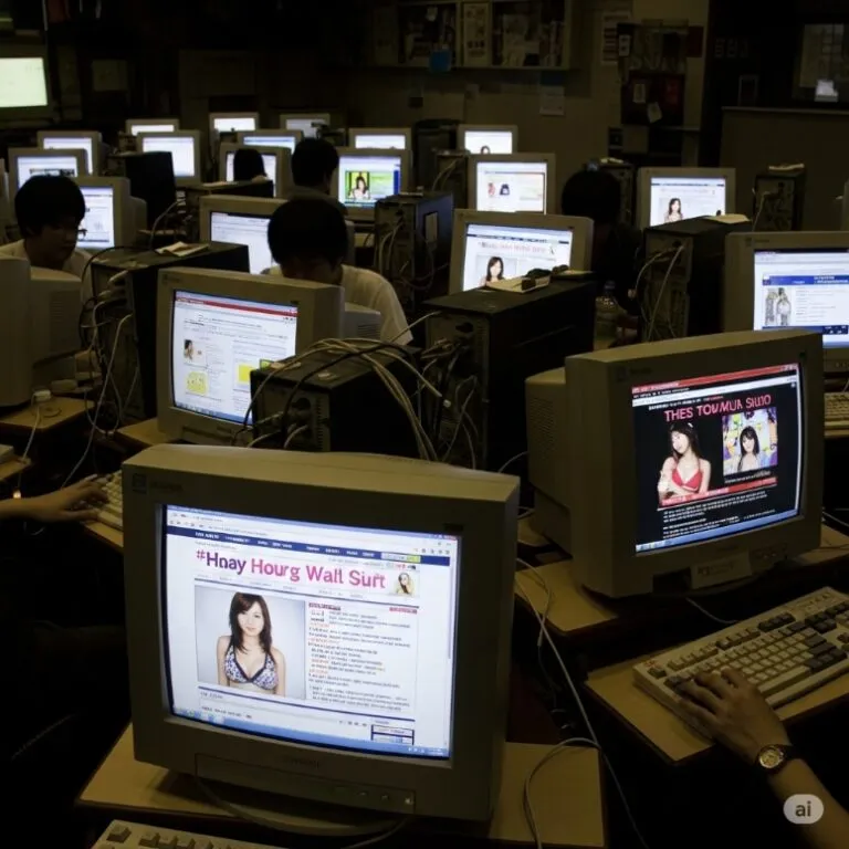 2000년대 한국 인터넷 카페와 초기 야동 사이트 스크린샷