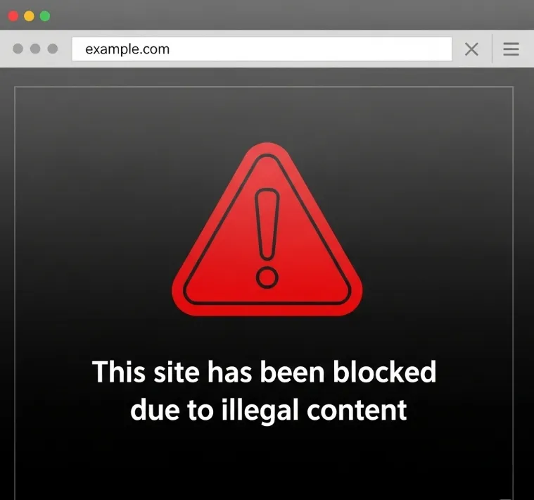 야동튜브 도메인 접속 시 나타나는 차단 경고 페이지