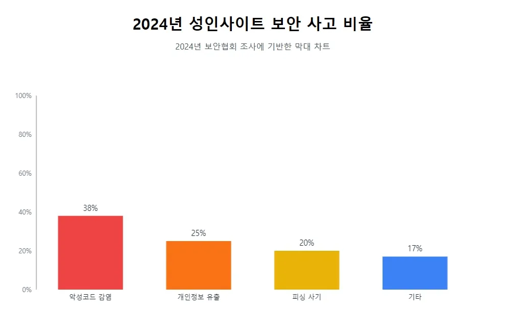 2024년 성인사이트 보안 사고 비율